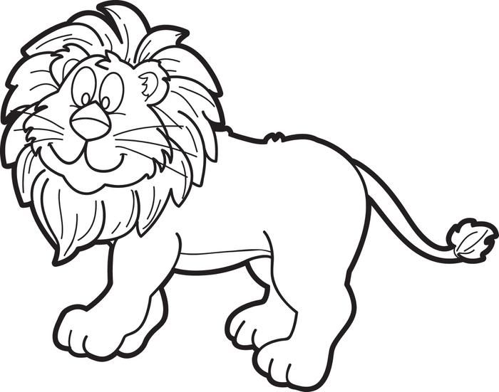 Monochrome clipart lion