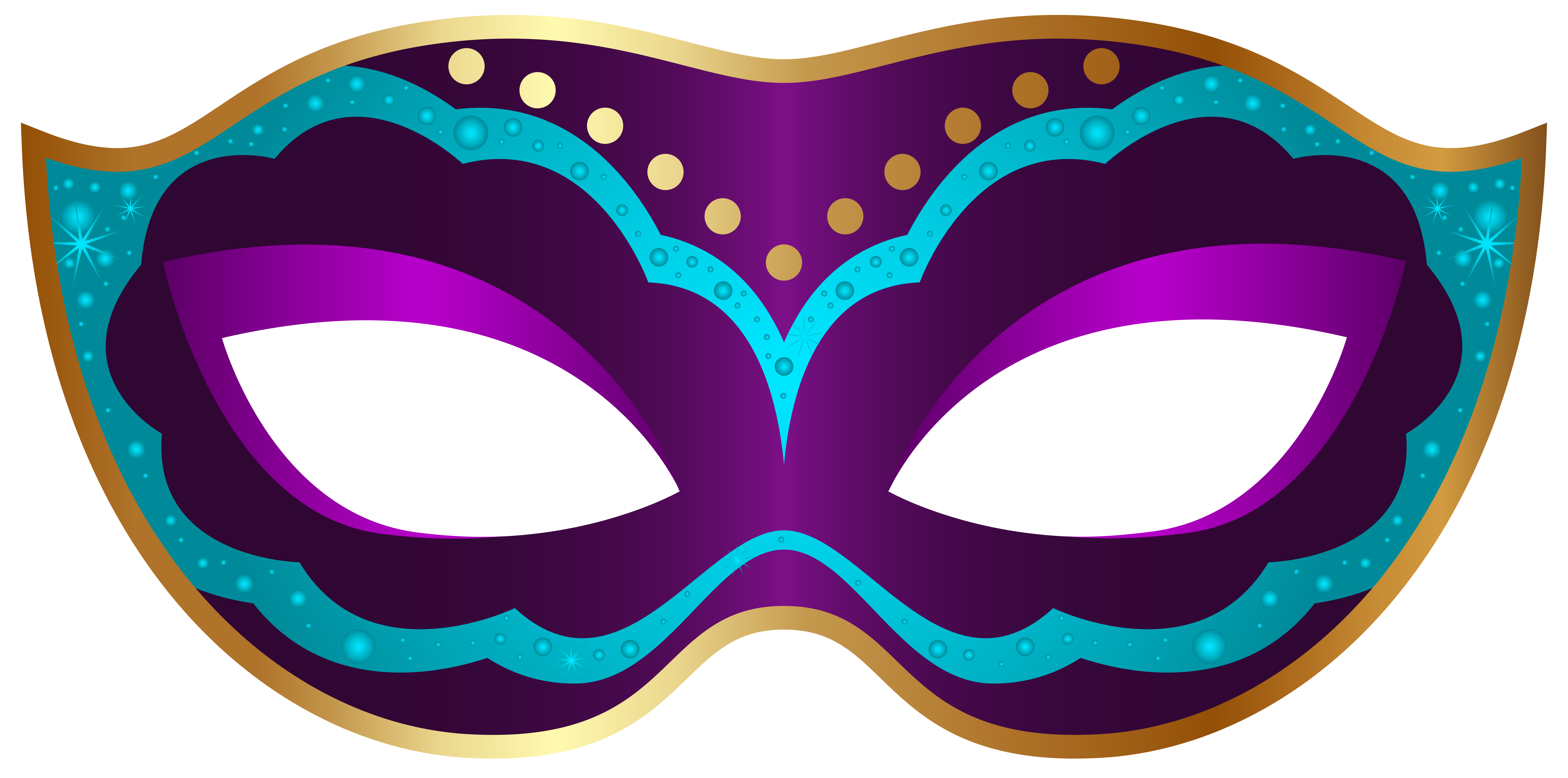 Purple Carnival Mask PNG Clip Art