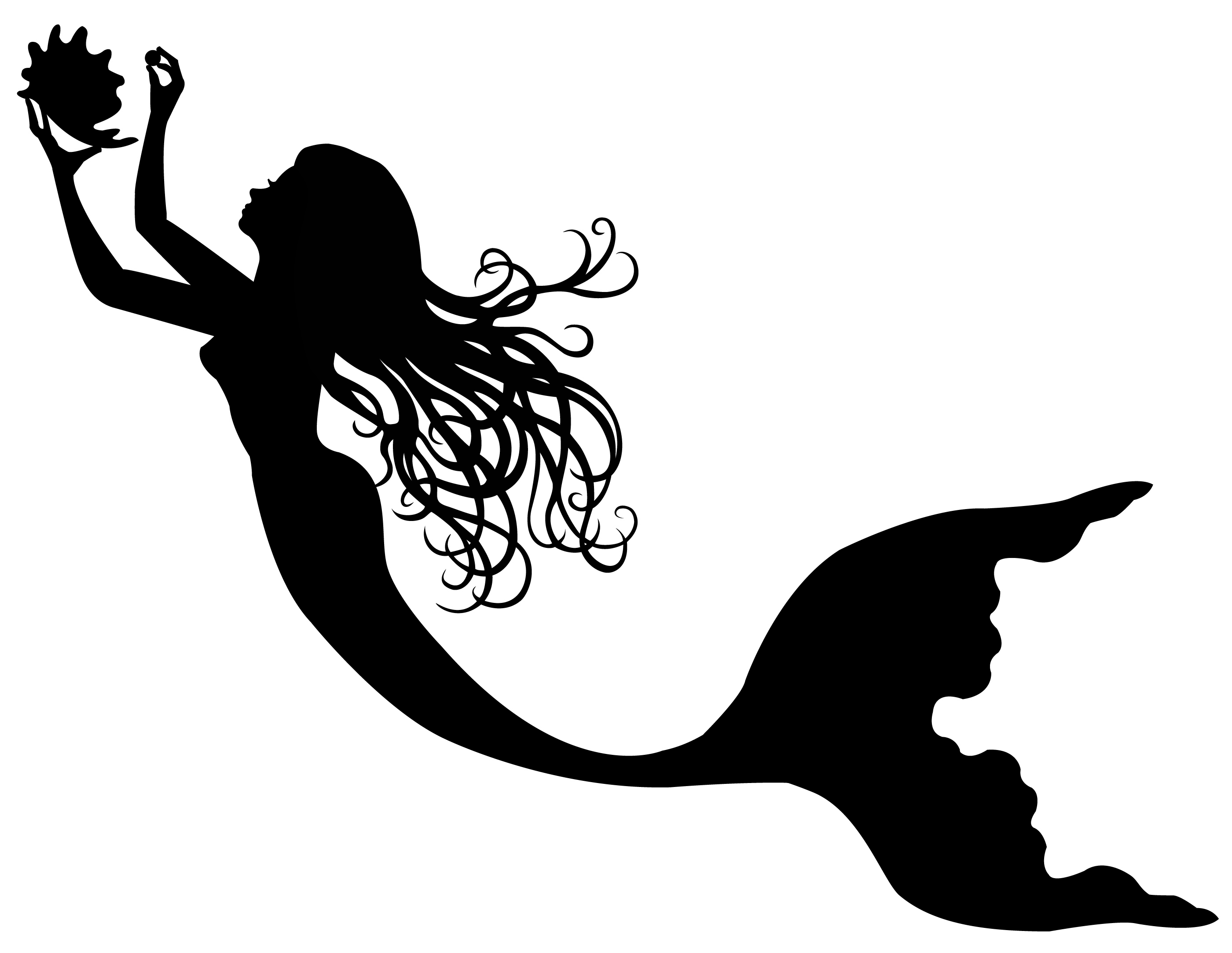 Drawing clipart mermaid 