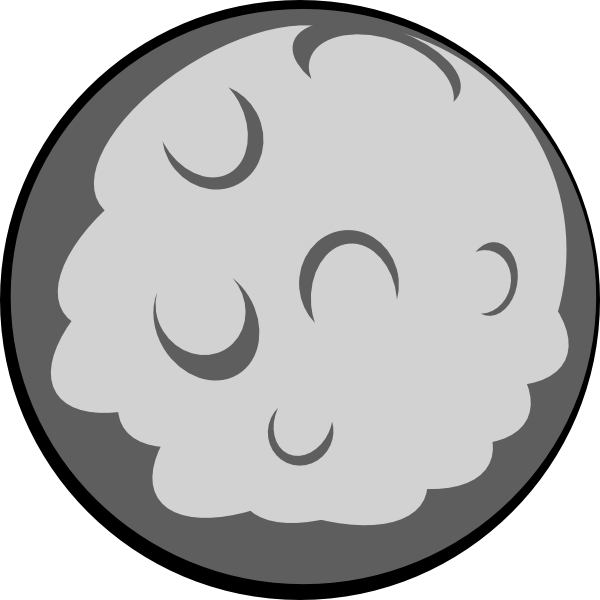 Moon Clipart Black And White 