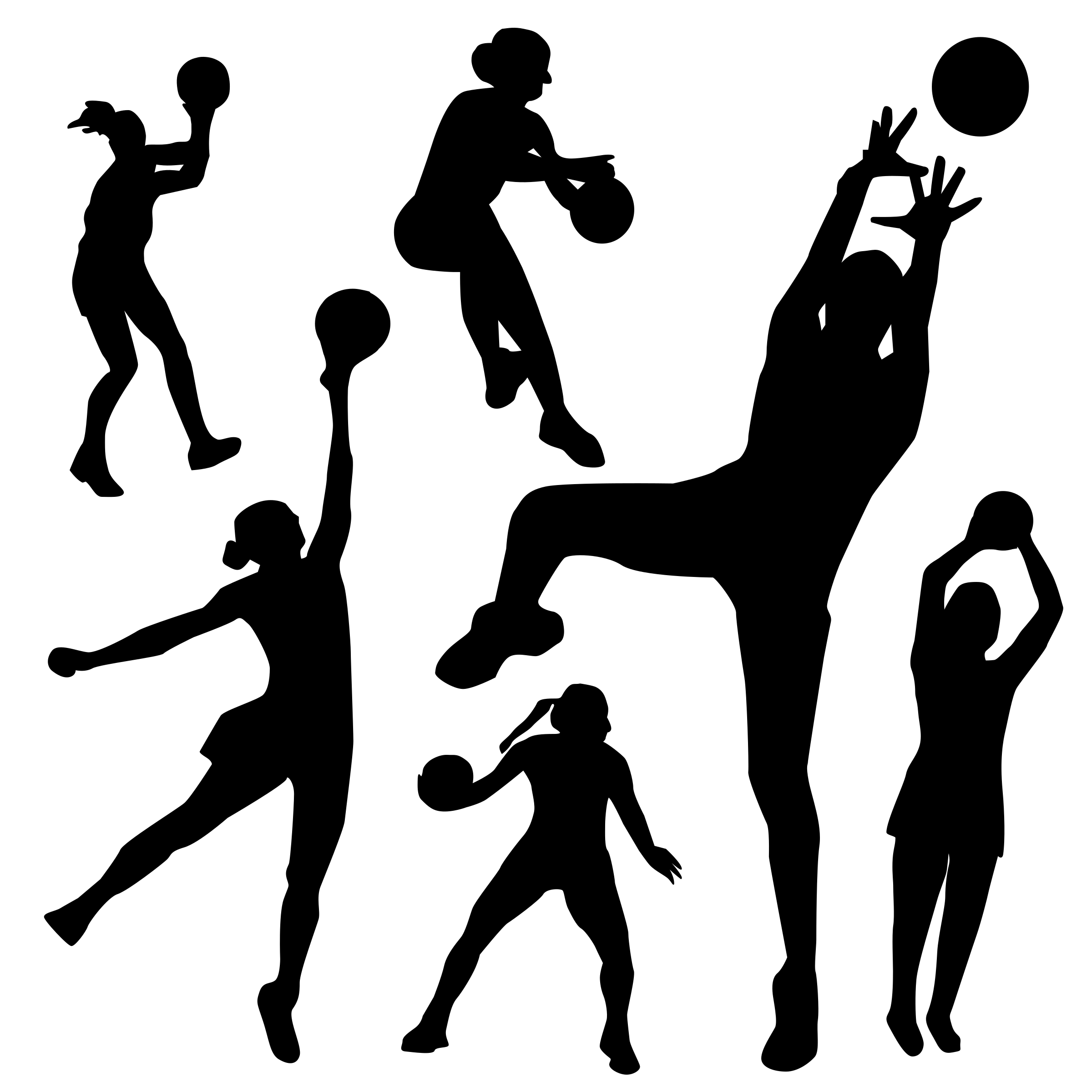 Clipart Netball silhouette