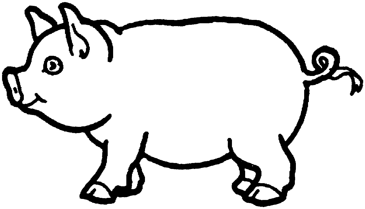 Pigs clipart black and white