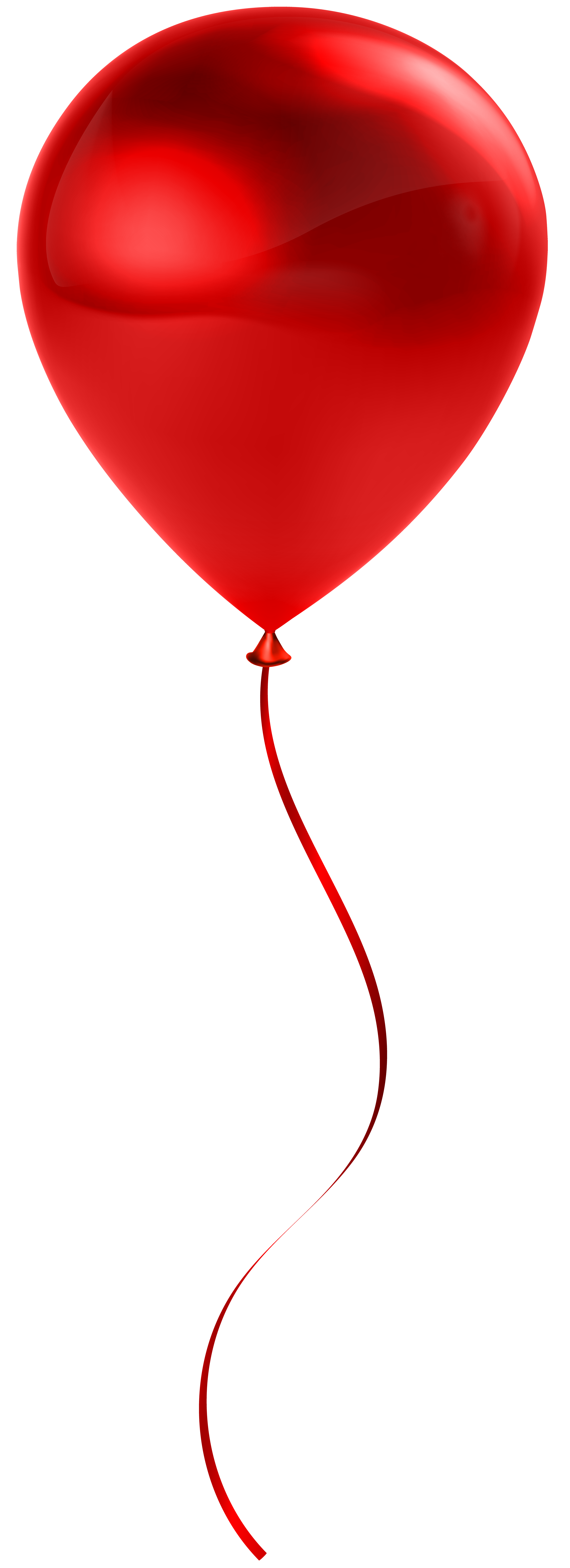 Single Red Balloon Transparent Clip Art