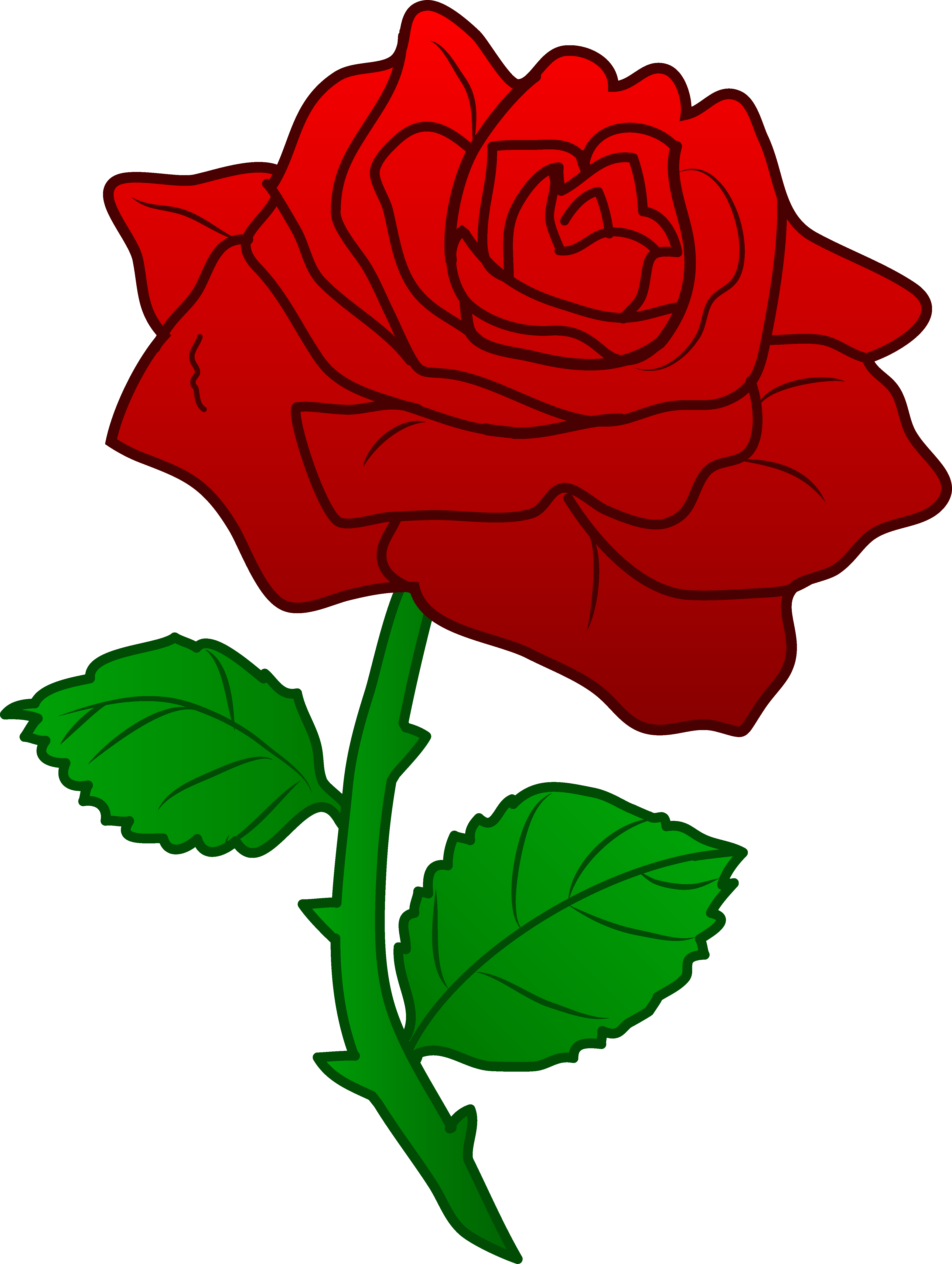 Beautiful Red Rose Free Clip Art_sweetclipart