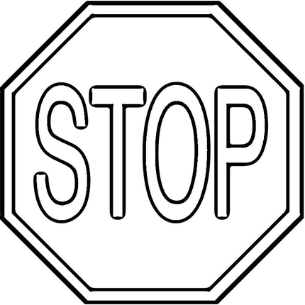 Stop sign 1 vector clip art 