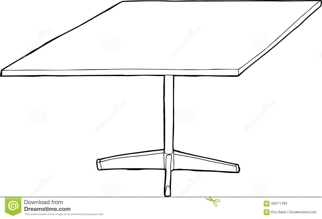 Square table clipart  