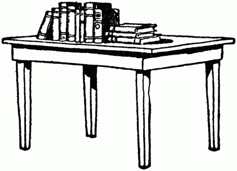 Table clipart black and white free Clip Art 