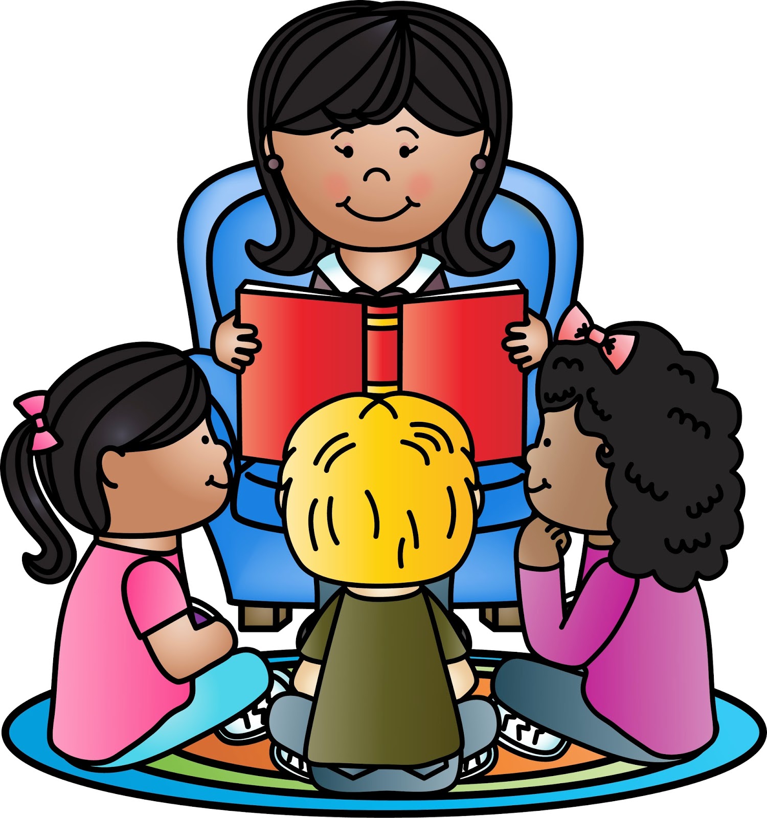 Teacher And Student Reading Clipart 