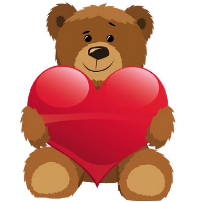 teddy bear with heart clipart