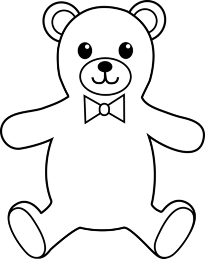 Vector and Teddy Bear Black And White Clipart Free To Use 1804 