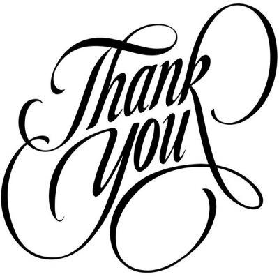 Free thank you clipart black and white 