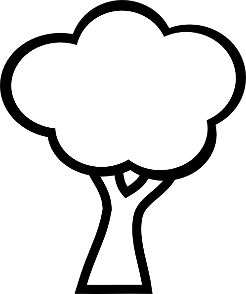 Black And White Apple Tree Clipart 