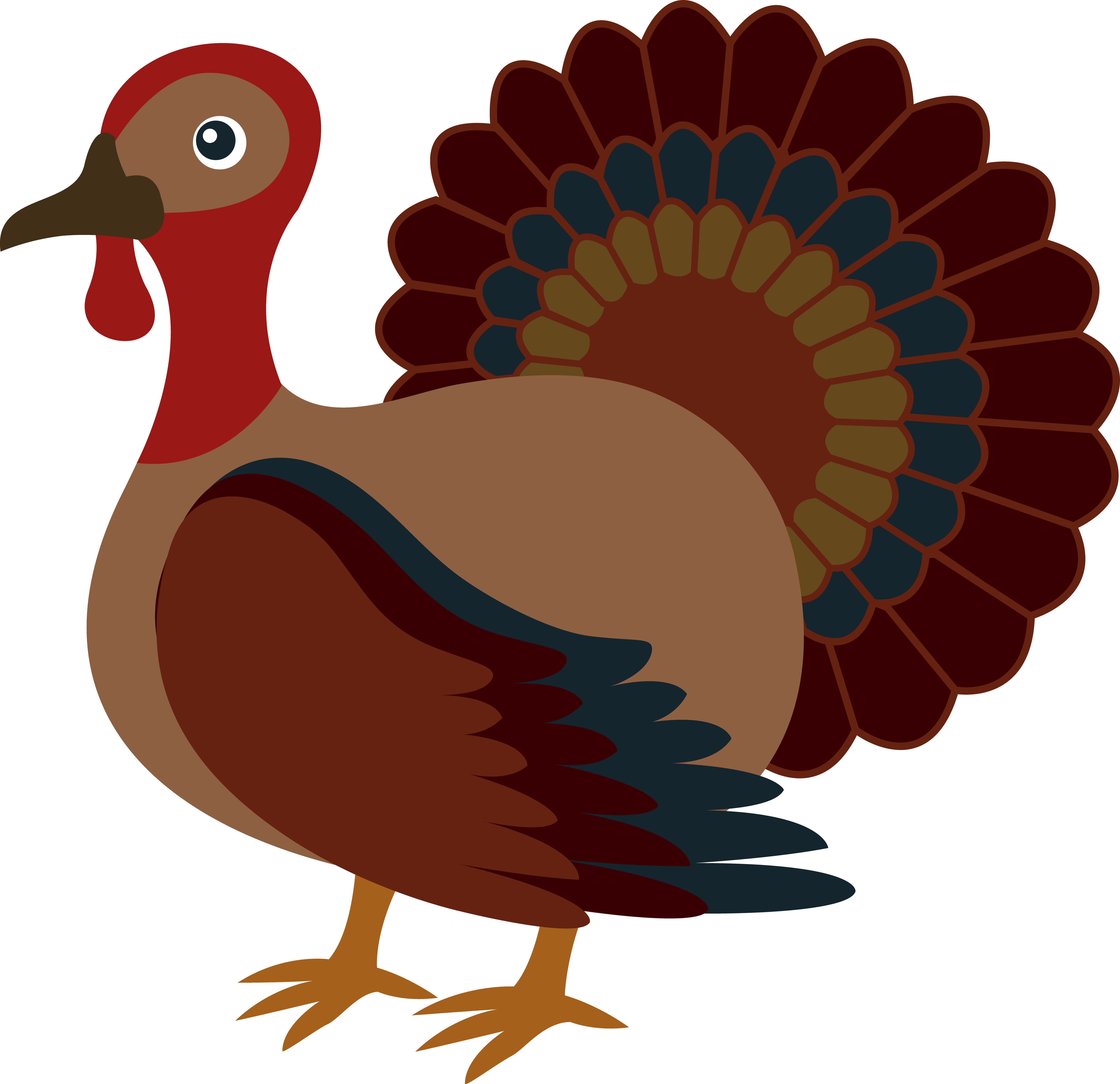 Cute Thanksgiving Turkey Free Clip Art_sweetclipart