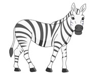 Cute Zebra Clipart Black And White 
