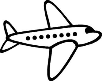 Airplane Black And White Clipart_649487