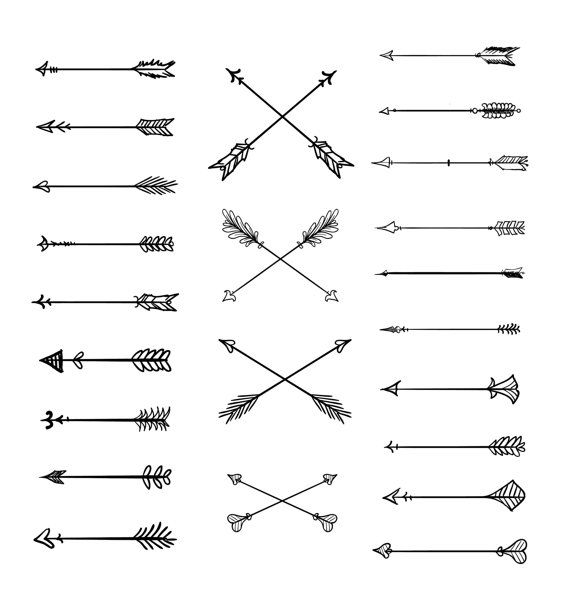 Tribal Arrow Clipart Black And White_904574