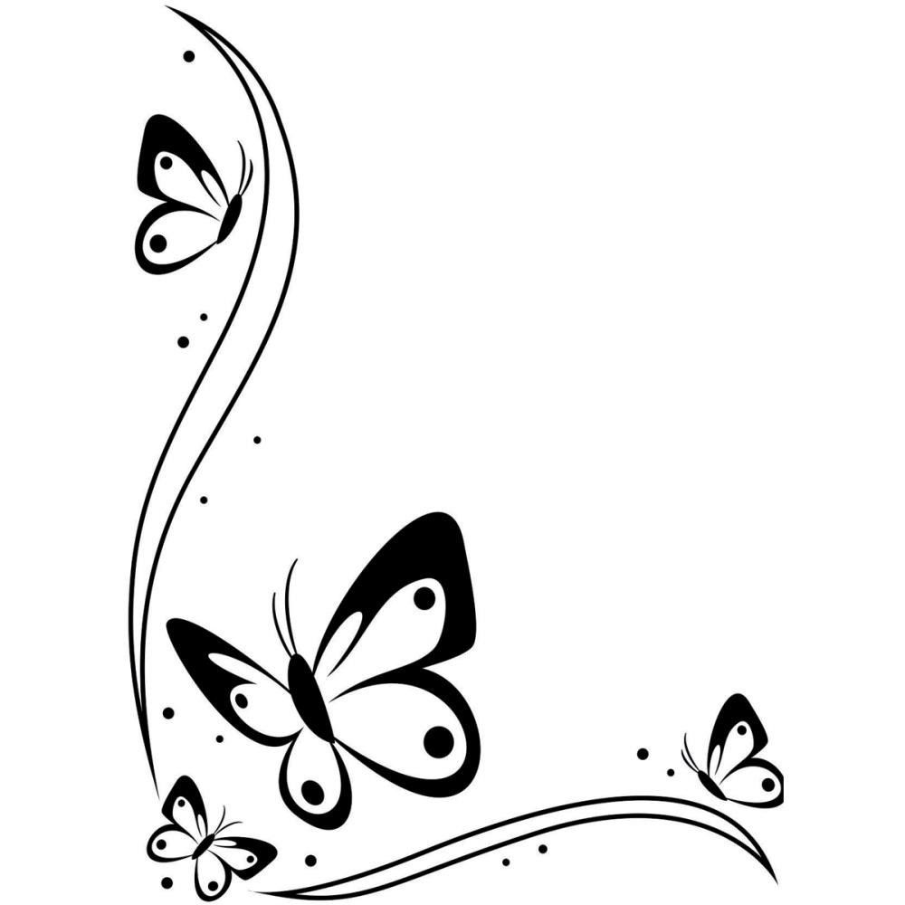 Black Butterfly Border Png
