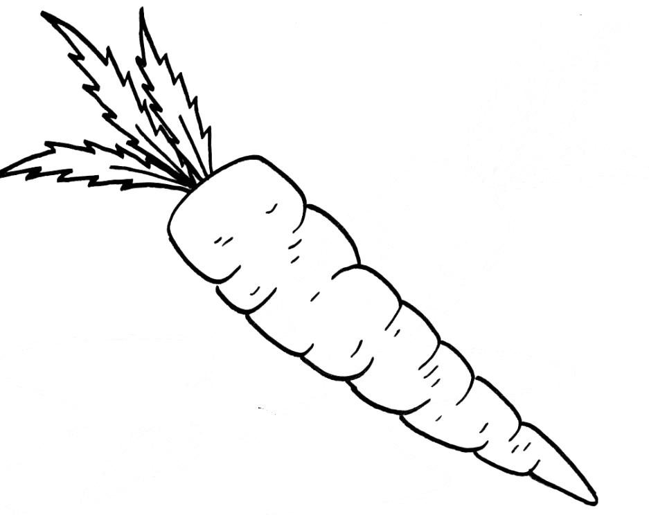 Carrot Black And White Clipart_703768