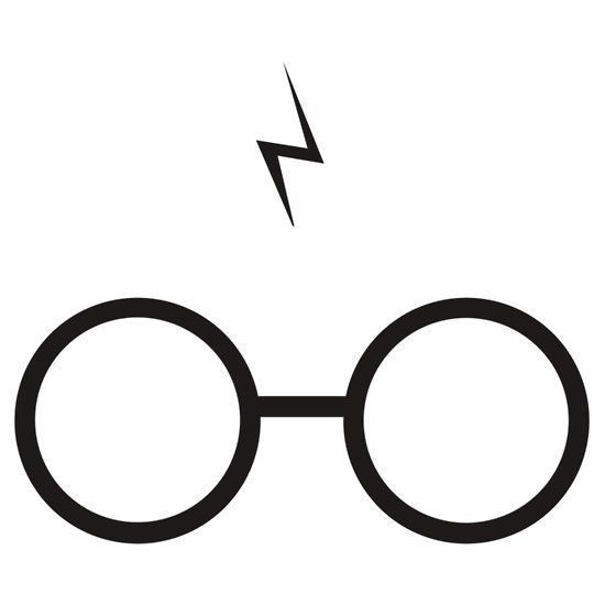 Harry potter lightning bolt outline free clipart