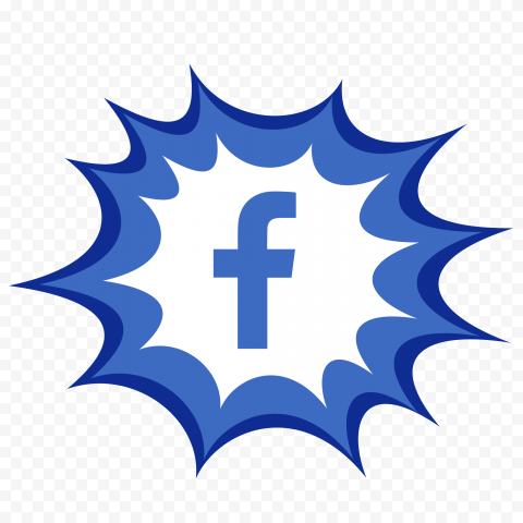 Facebook Logo Explosion - High-Resolution PNG for Digital Marketing