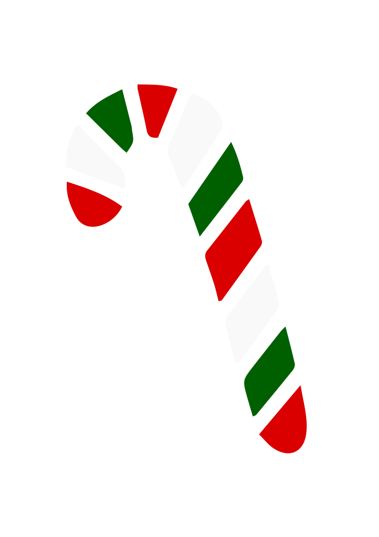 Festive Candy Cane Icon - Holiday Decoration & Symbol