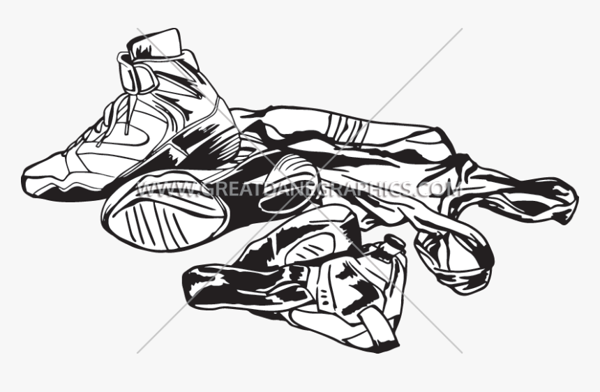 Athletic Gear Illustration - Sportswear & Footwear Clipart for Designers