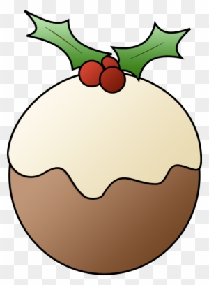 Traditional Christmas Pudding Illustration - Holiday Dessert Icon