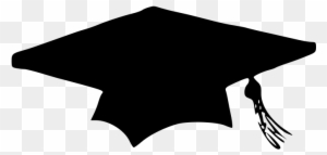 Graduation Cap Silhouette - Free PNG Clipart for Academic Design