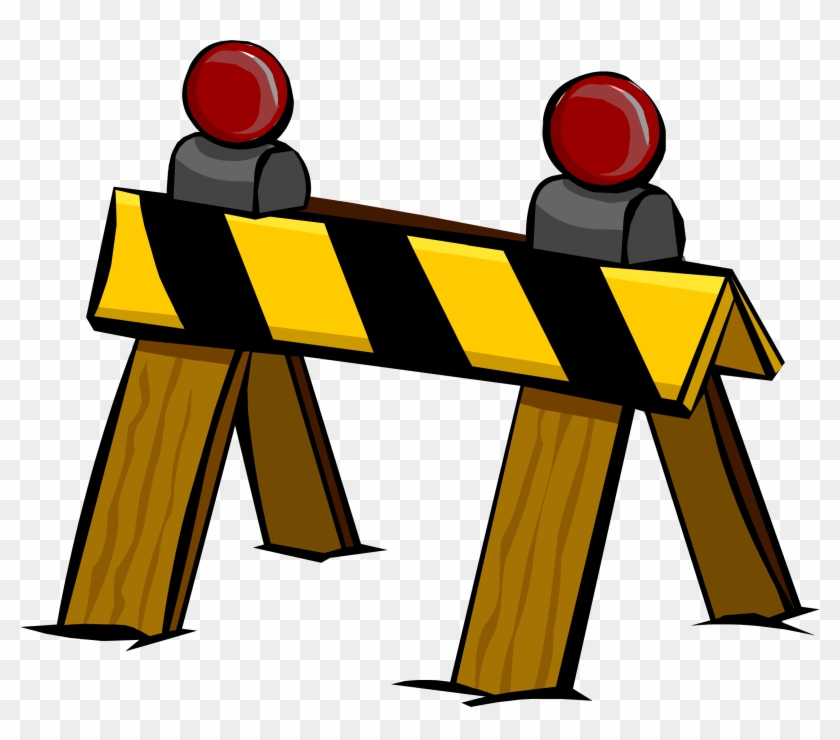Construction Barrier Clipart - Free Safety Warning Graphic