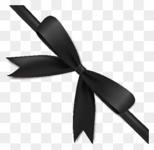 Black Ribbon Bow - High-Quality PNG for Design & Gifting