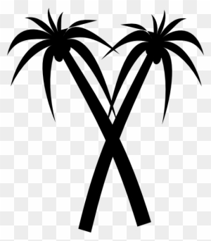 Tropical Palm Tree Silhouette Vector Graphic