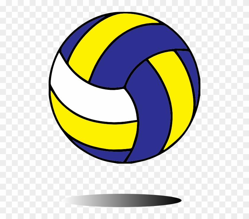 Volleyball Yellow Clipart Hd PNG, Blue Yellow White Volleyball - Clip ...