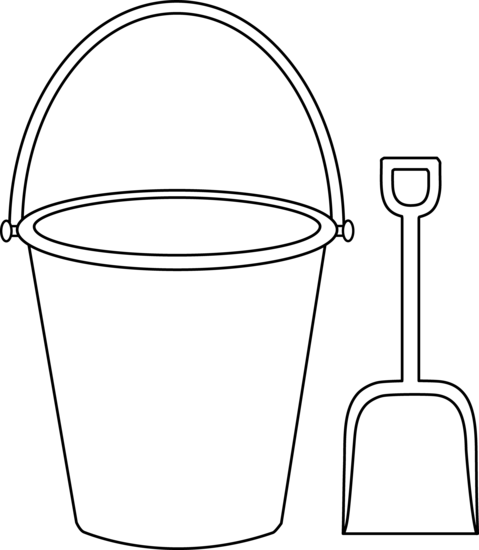 Bucket and Shovel Icon - Clean Vector Illustration for Gardening, Beach, or Cleaning Themes
