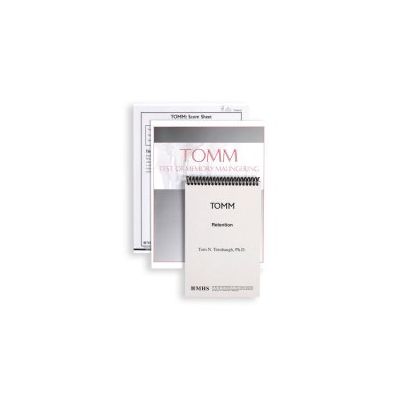 TOMM Test of Memory Malingering assessment materials including manual and booklet.