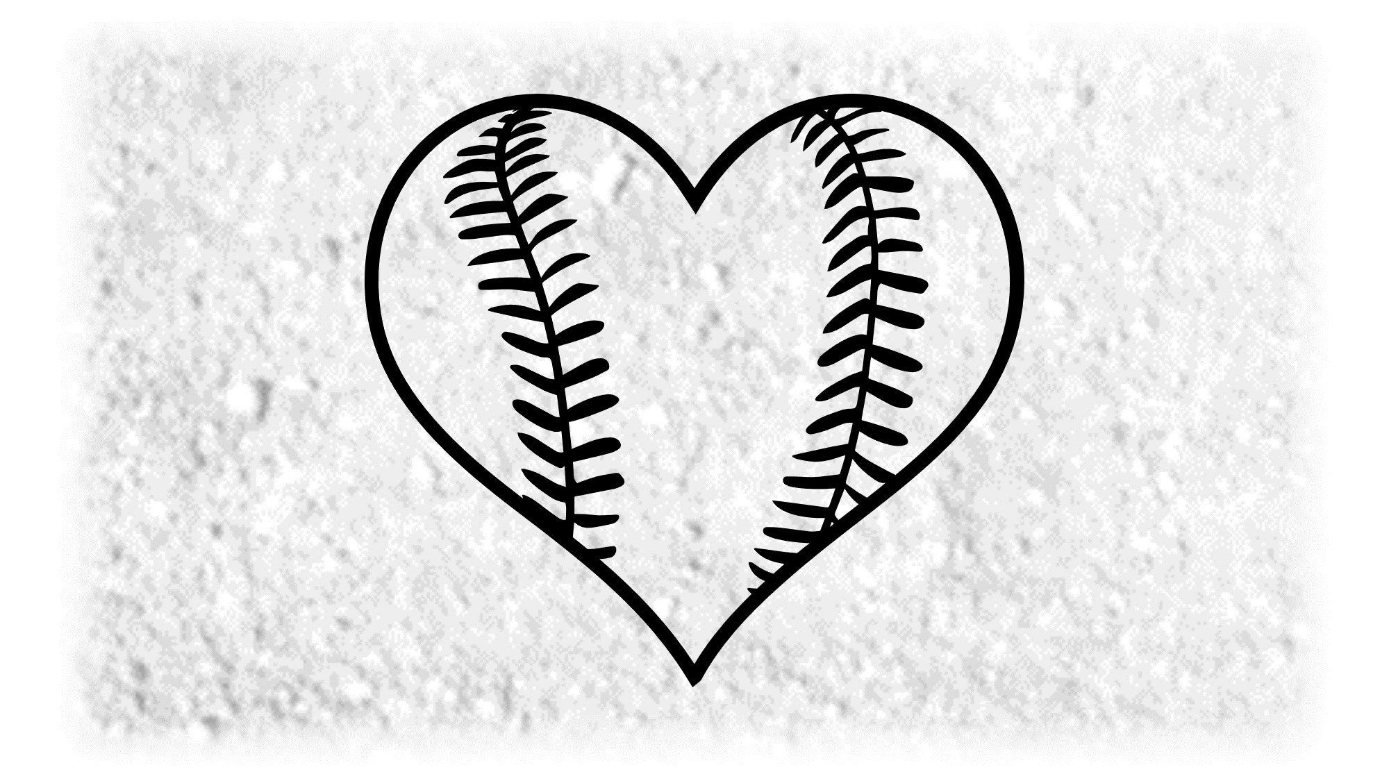 Baseball Heart Design - Love for the Game SVG & Print Art