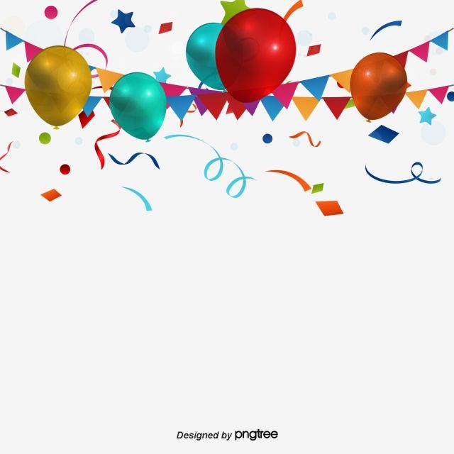 Festive Celebration Balloons and Decorations - Free PNG Clipart