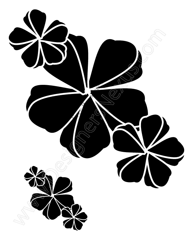 Free Flower Stencil Art Designs, Floral Vectors - FreePatternsArea