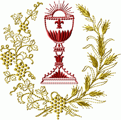 Sacred Chalice Embroidery - Eucharistic Symbolism in Christian Art