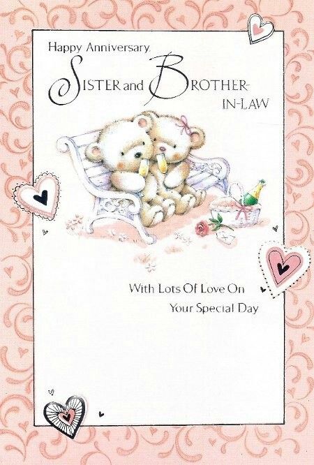 Happy Anniversary Card for Sister and Brother-in-Law | Printable Greeting