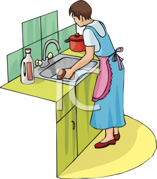 cleaning kitchen clip art