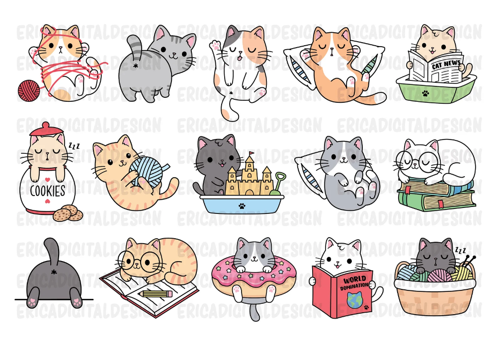 Top Cute Cat Stock Vectors, Illustrations & Clip Art - Clipart Library ...