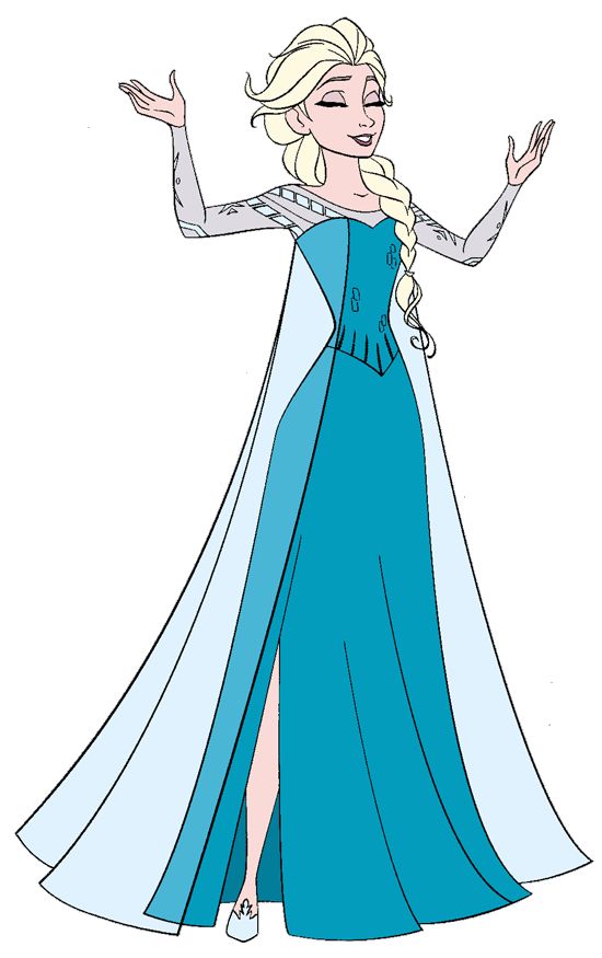 Elsa’s Iconic Blue Ice Gown - Frozen Character Art