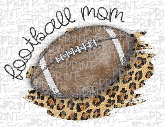 Football Mom Leopard Print Design - Digital Download & Printables