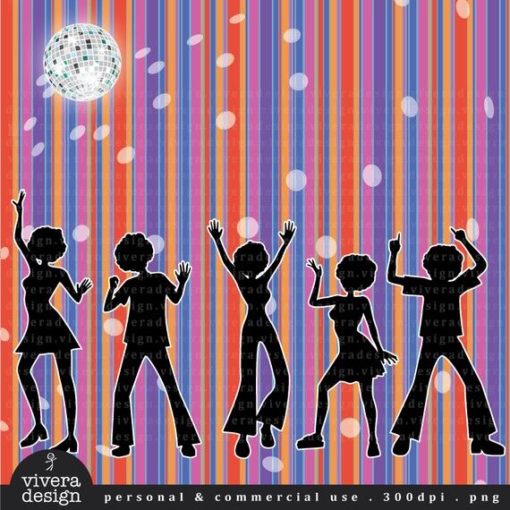 Disco Party. Dancing People. Vector Illustration Royalty Free SVG ...
