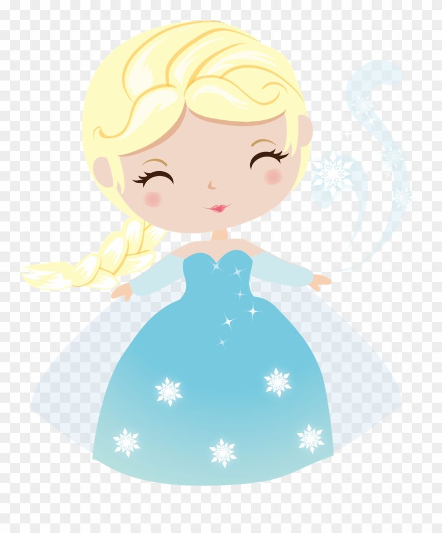 Cute Elsa Cartoon Illustration - Free PNG Download for Kids’ Projects