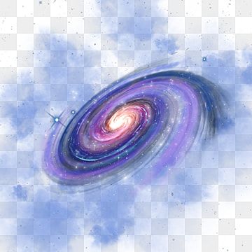 Spiral Galaxy Artwork - Cosmic Beauty in Purple and Blue