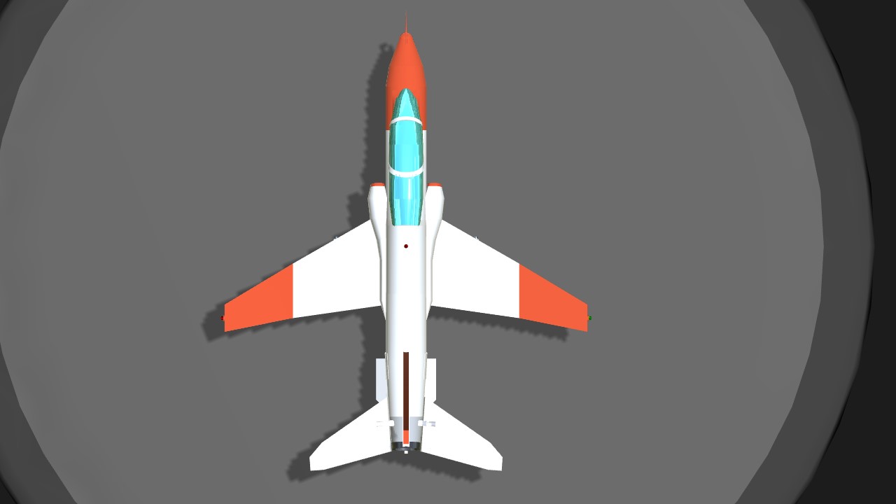 Stylized Jet Aircraft 3D Model - Top-Down View