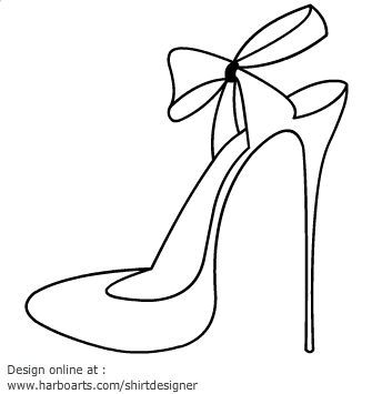 High Heel Shoe Line Art Illustration - Free Download & Design Resource