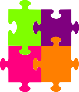 Colorful Puzzle Pieces Illustration - Unity and Problem Solving Visual