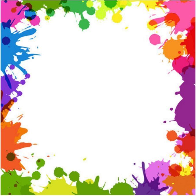 Paint Splatter Clip Art with Border and Backgrounds - Clip Art Library